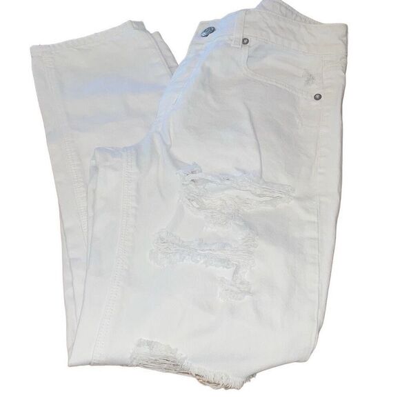 American Eagle Outfitters‎ Womens Tomgirl Button-Fly Straight-Leg Jeans Size 6 - Picture 1 of 12